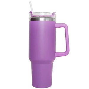 40oz Insulated Tumbler Stainless Steel with straw